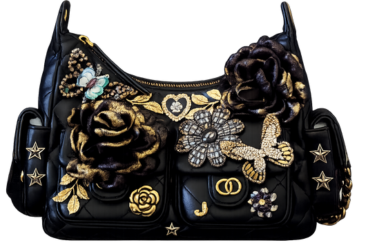 golden floral purse base bag no plushie