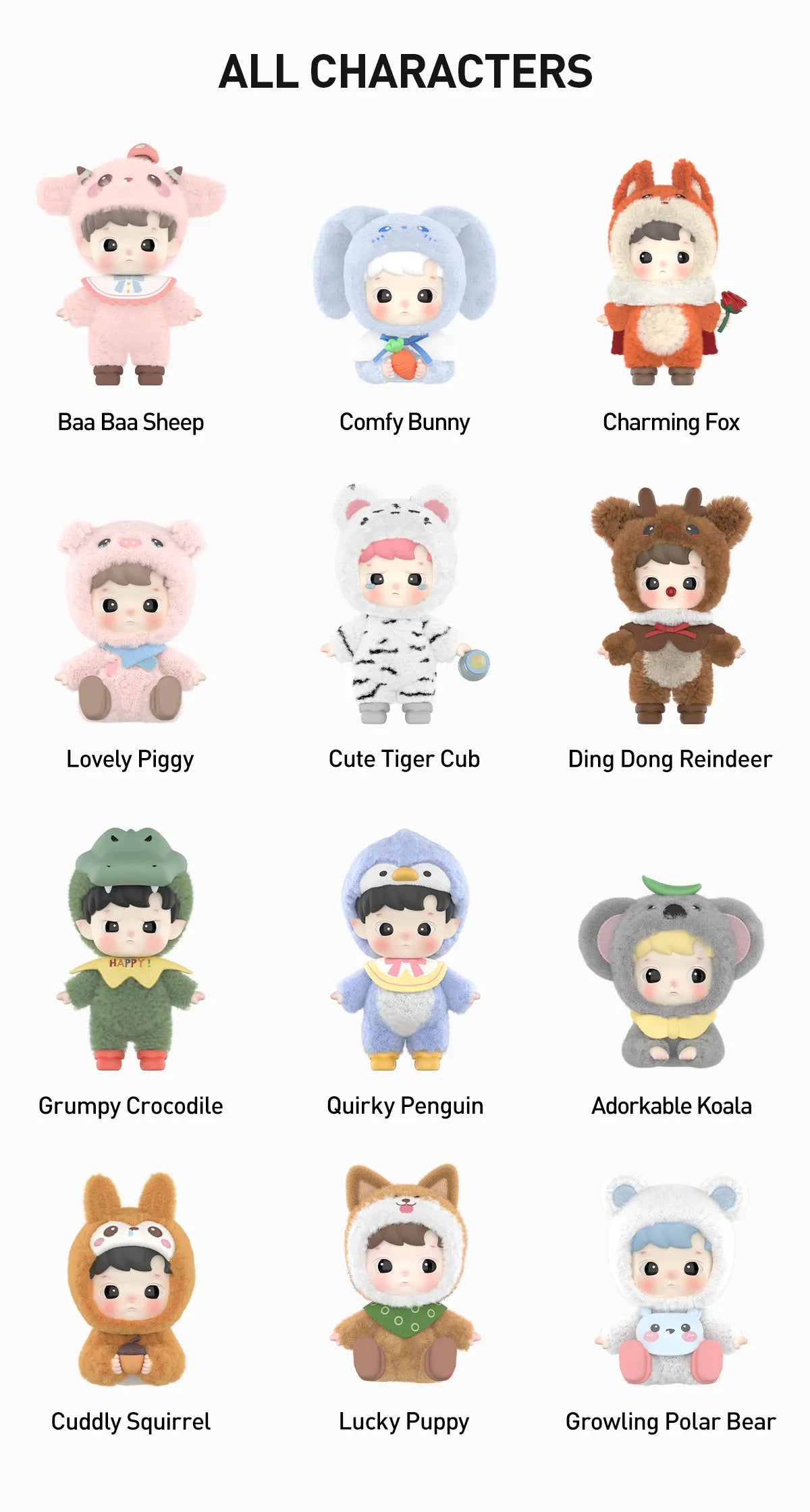 HACIPUPU Snuggle With You Series Figures - confirmed item w/box, sealed bag & card