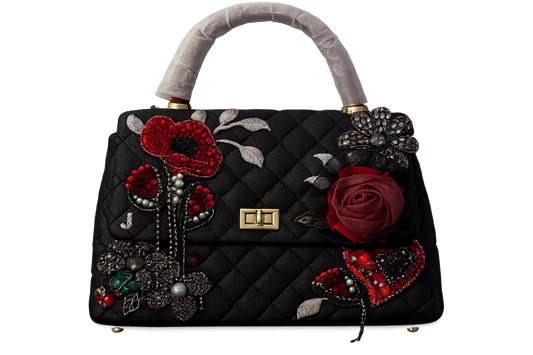 caviar red floral handbag/crossbody base bag no plushie